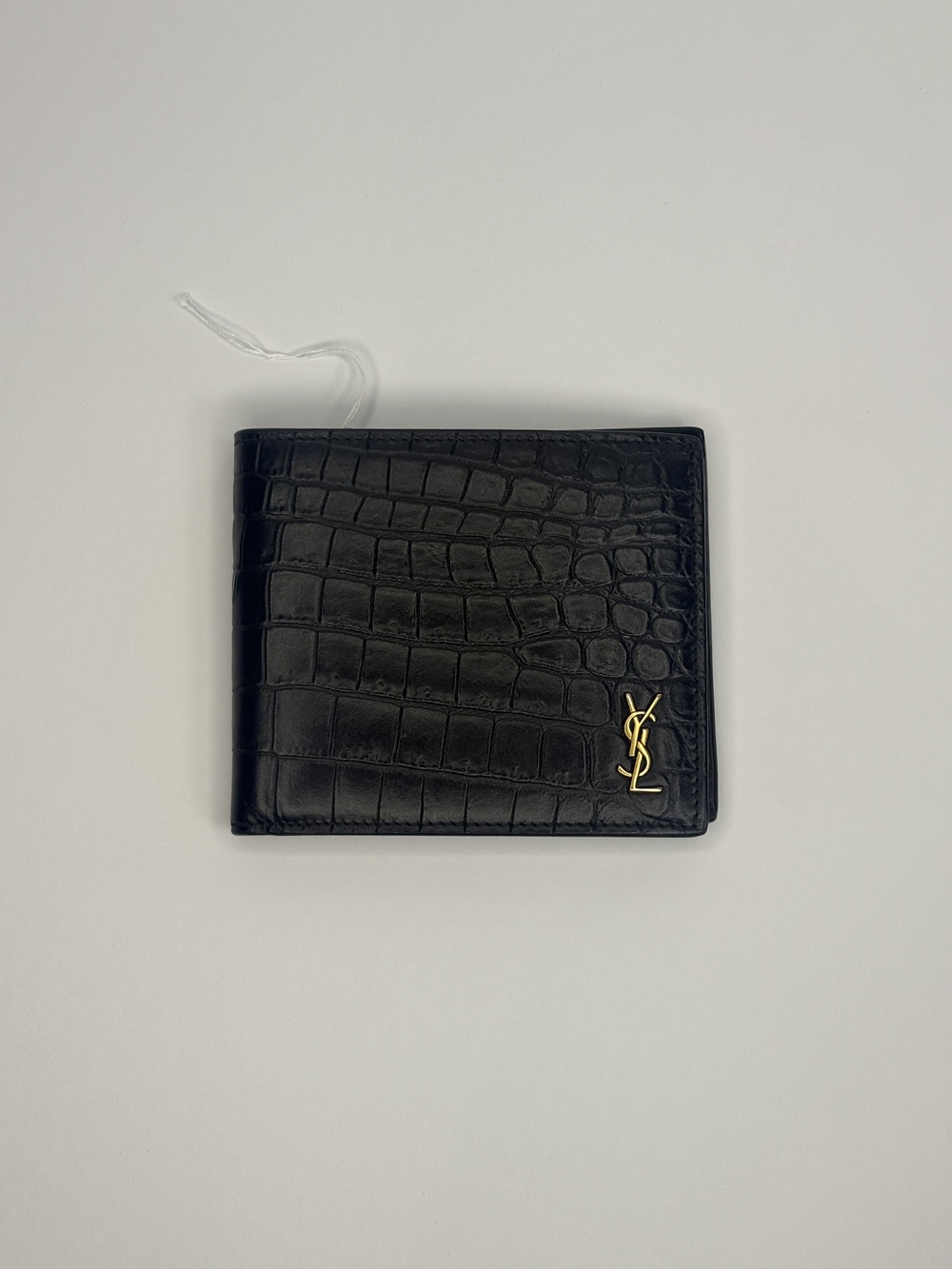 PF-1511 Saint Laurent Black Croc Embossed Wallet